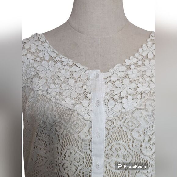 Kimchi Blue White Lace Tie Top - Picture 2 of 8